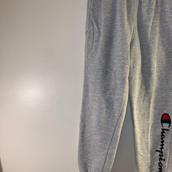 CHAMPION Boy’s Light Grey Logo Sweatpants / Size: Medium - Picture 11 of 13